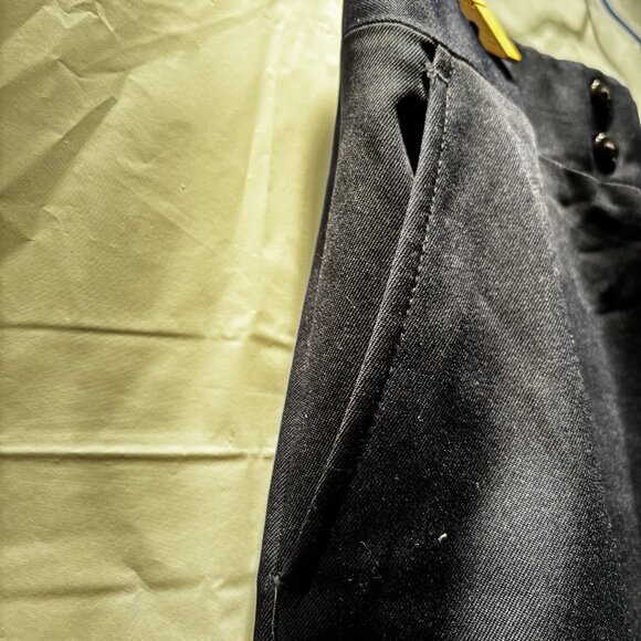 Haggar Dress Pants Mens Expand-o-Matic Navy Size 40/31 Back Button Missing - Picture 9 of 14